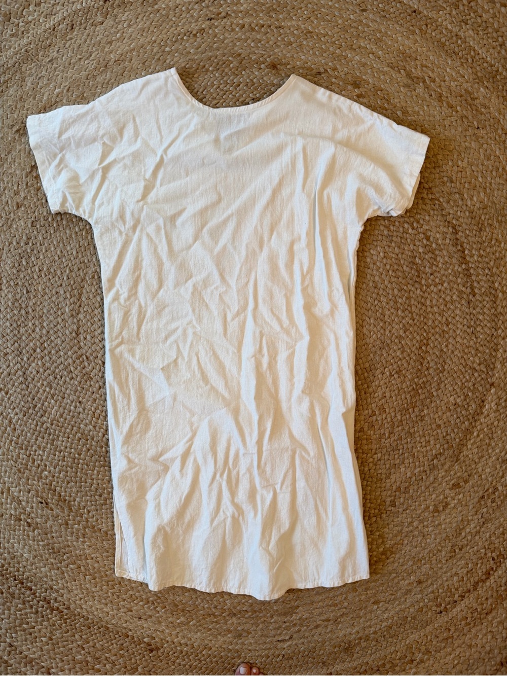 Linen  cotton blend Short Sleeve T-Shirt Dress
